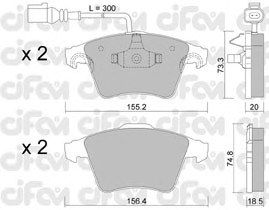 Колодки тормозные OR 7L6698151B. Цена: 5850 руб.