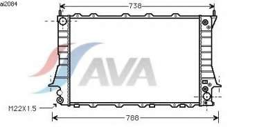 Радиатор охлаждения  AVA  4A0121251M. Цена: 4600 руб.